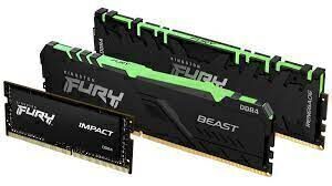 Memória Kingstone Fury de 32GB DIMM DDR4 3200Mhz 1,2V para desktop & Laptop